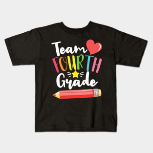 Team Fourth Grade Cute Back To School Gift For Teachers and Students Kids T-Shirt